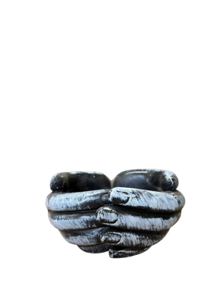 SERAMİK EL ŞEKLİNDE TURKUAZ RENK SAKSI