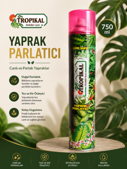 Tropikal Yaprak Parlatıcı Sprey 750 ml