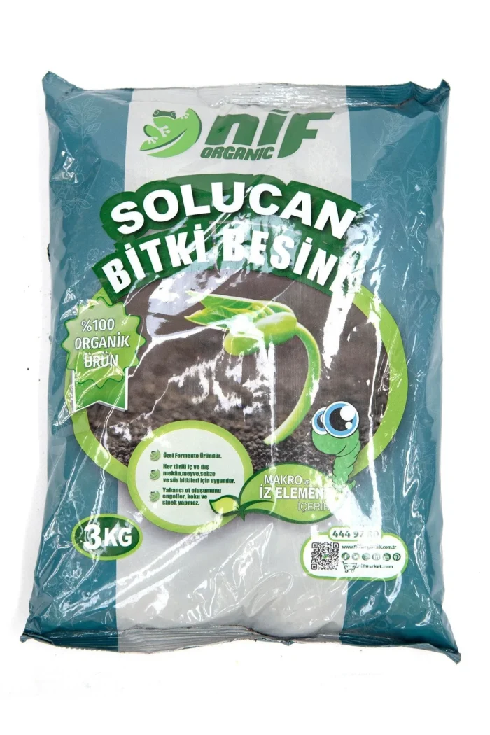 Nif Solucan Organik Bitki Besini, Bitki Gübresi - 3kg - Görsel 1