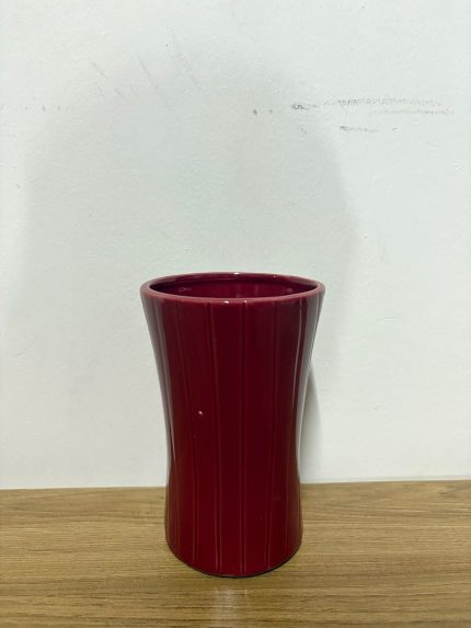 Seramik mor kadeh saksı